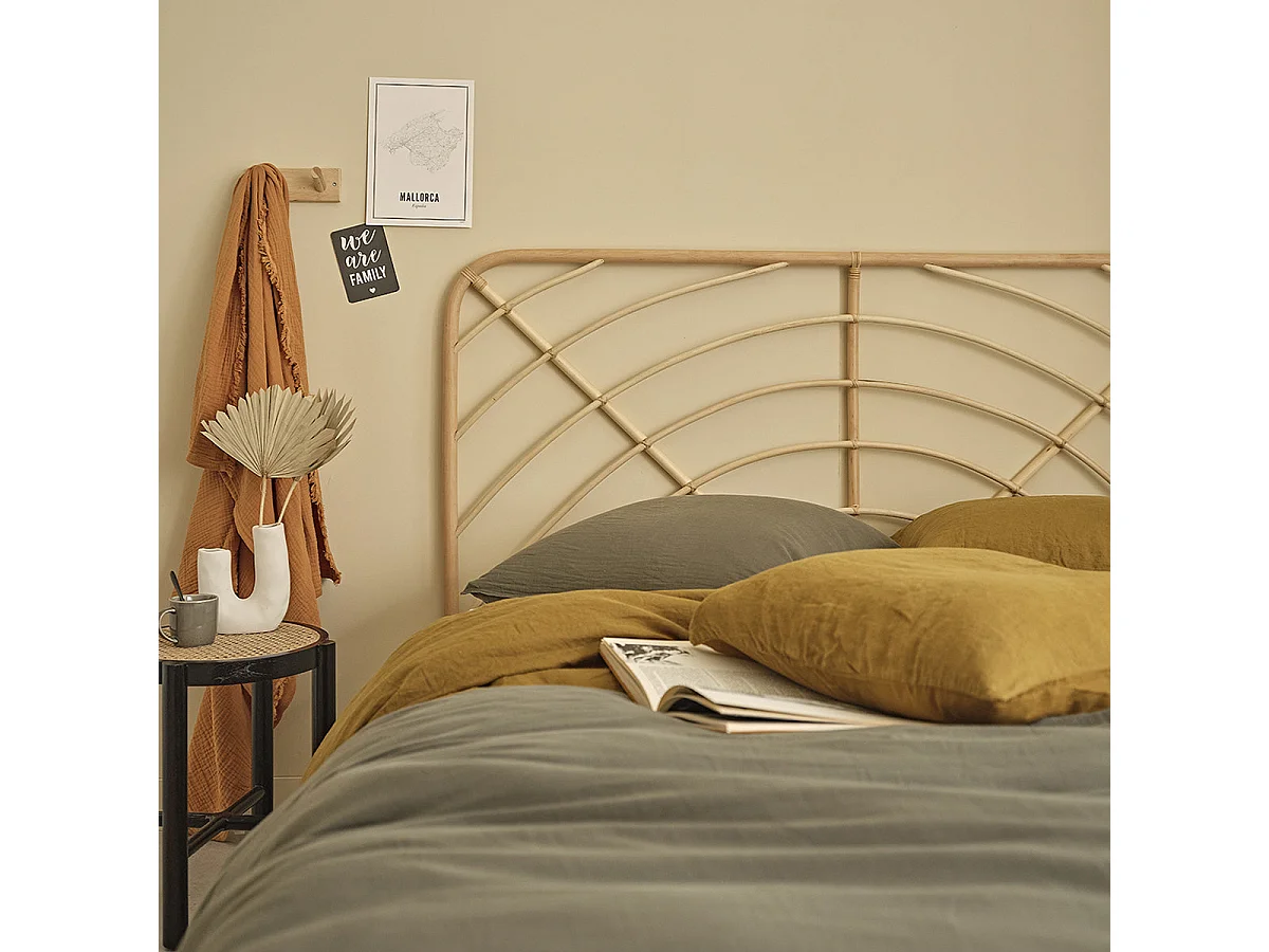 Cabecero de cama de ratán 160 cm
