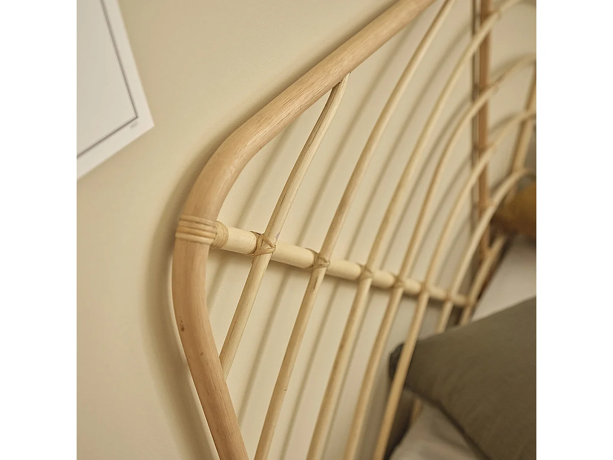 Cabecero de cama de ratán 160 cm