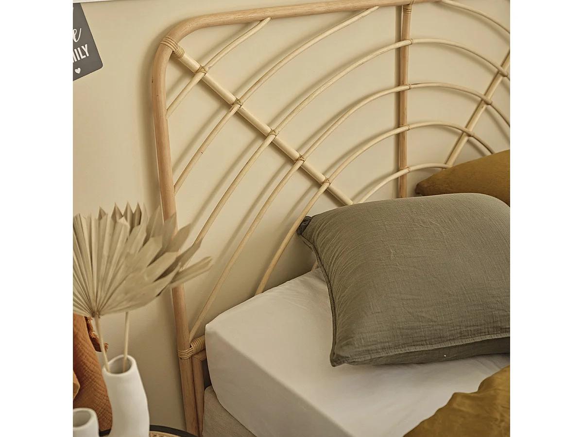 Cabecero de cama de ratán 160 cm