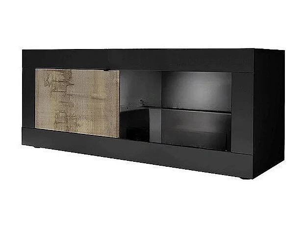 Kleiner TV-Schrank 1 Tür ohne Beleuchtung Initial - L140 cm