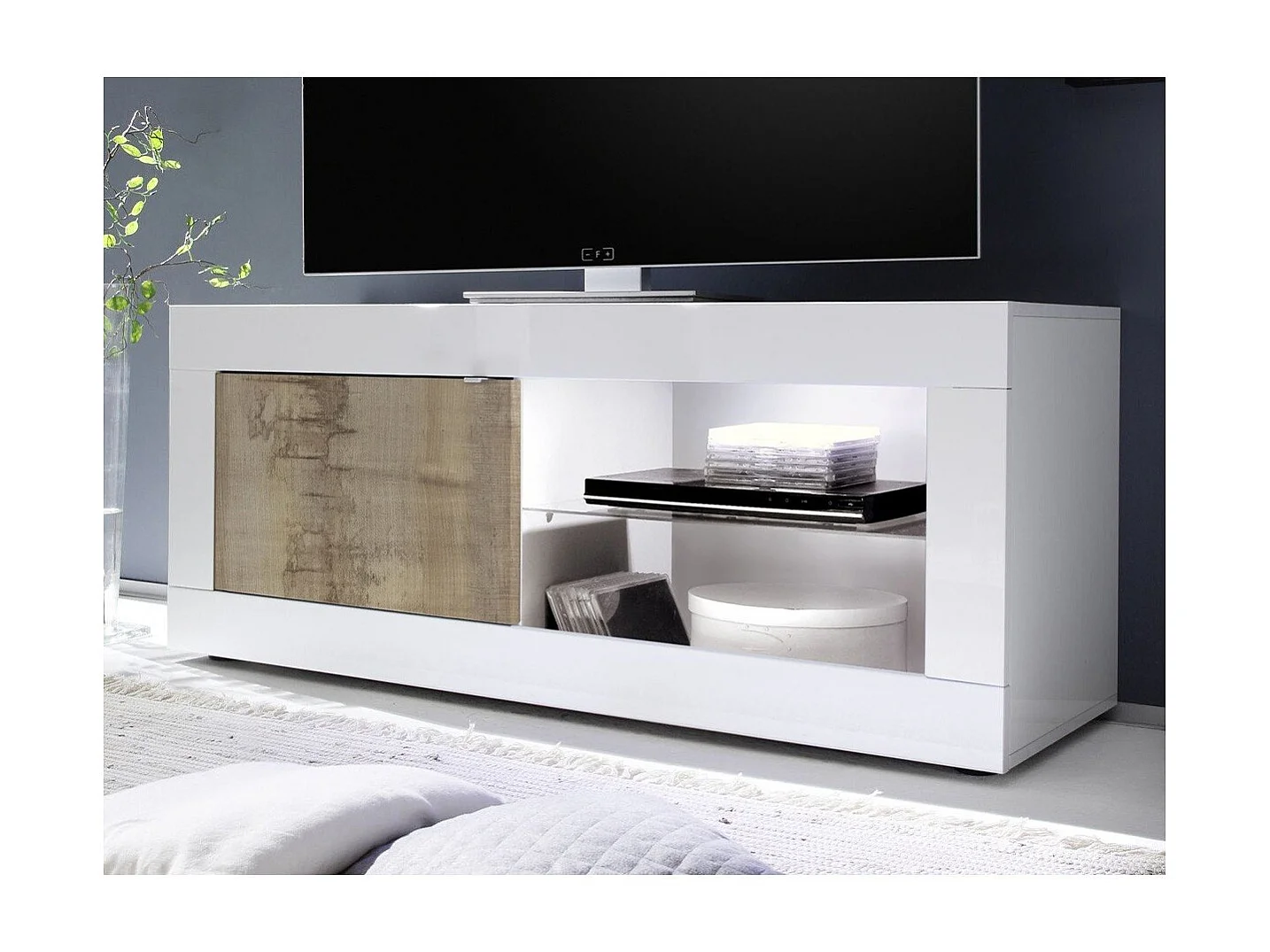 Piccolo mobile TV 1 porta senza illuminazione Initial - L140 cm