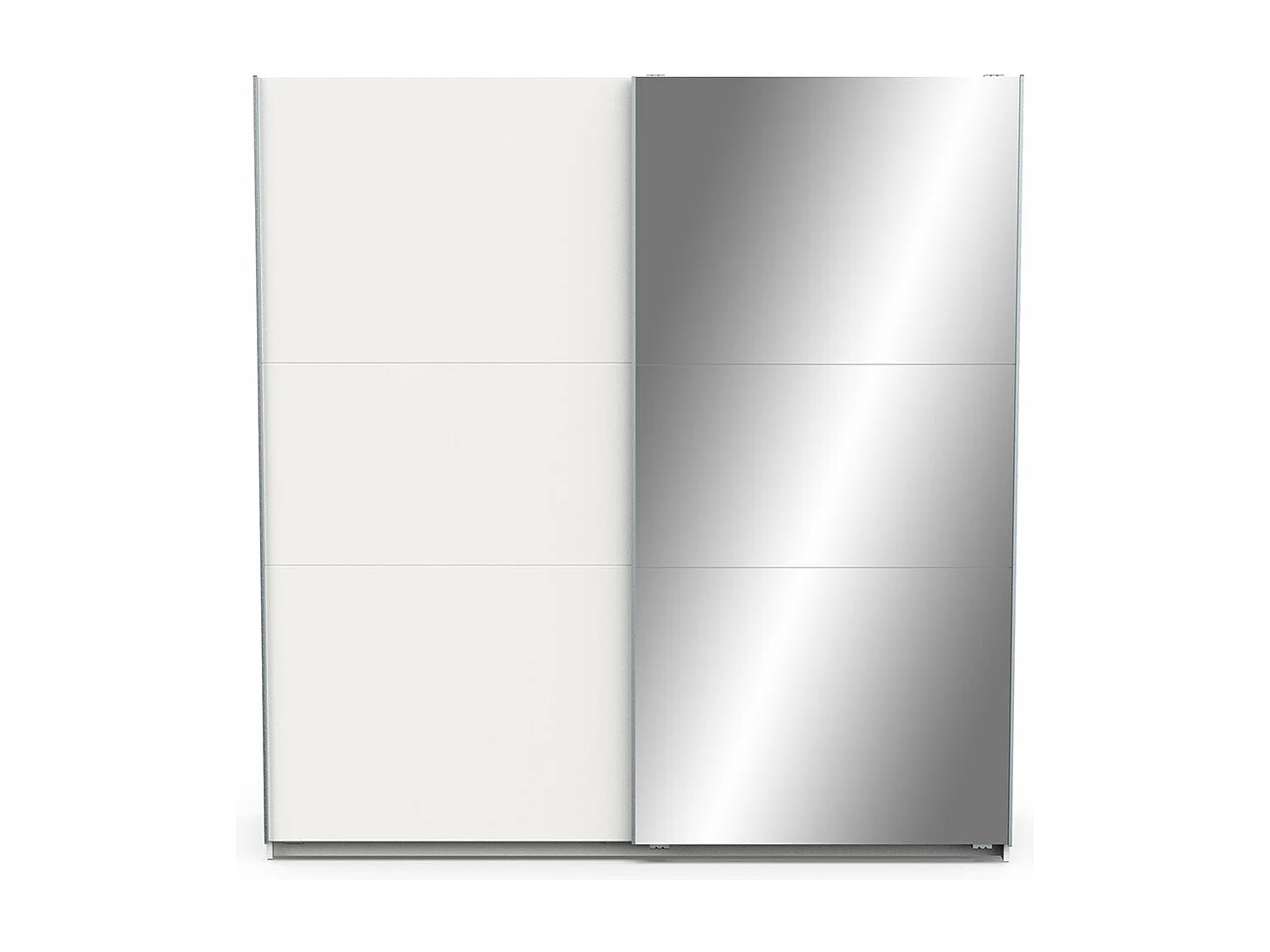 Armoire 2 portes coulissantes et miroir Ghost - L194,5 cm