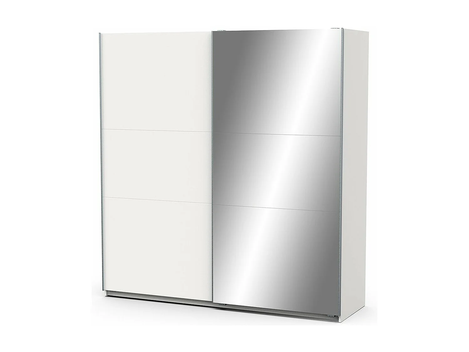 Armoire 2 portes coulissantes et miroir Ghost - L194,5 cm