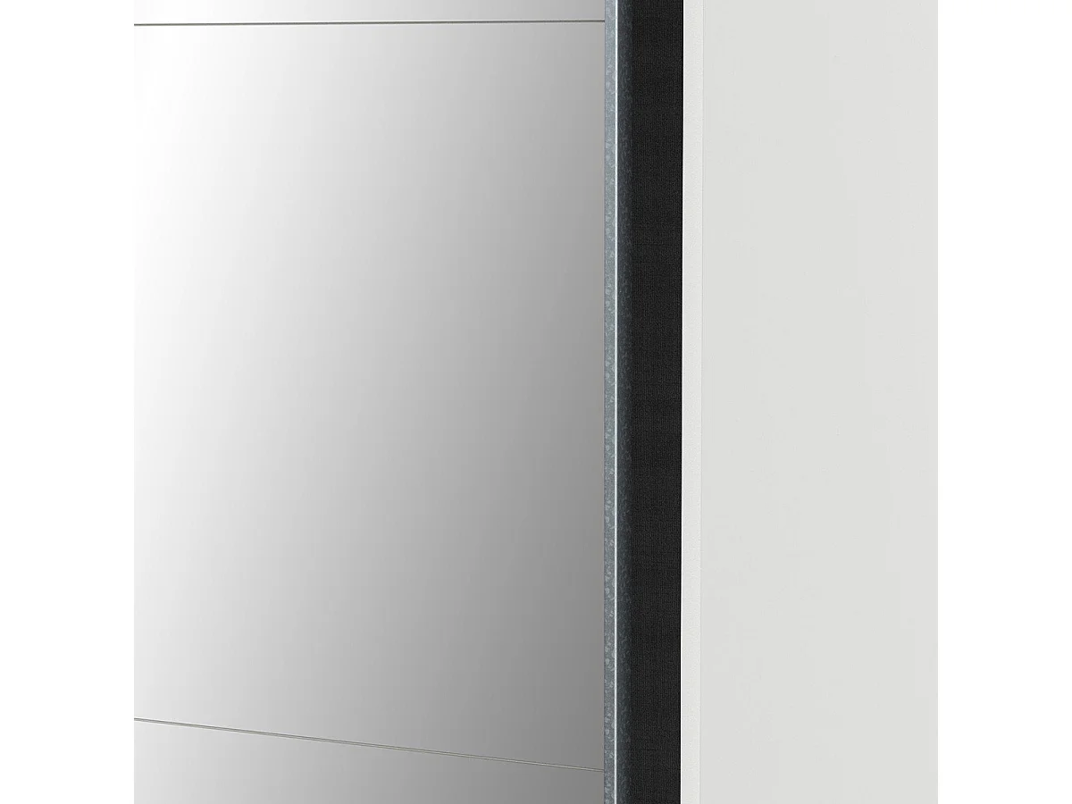 Armoire 2 portes coulissantes et miroir Ghost - L194,5 cm