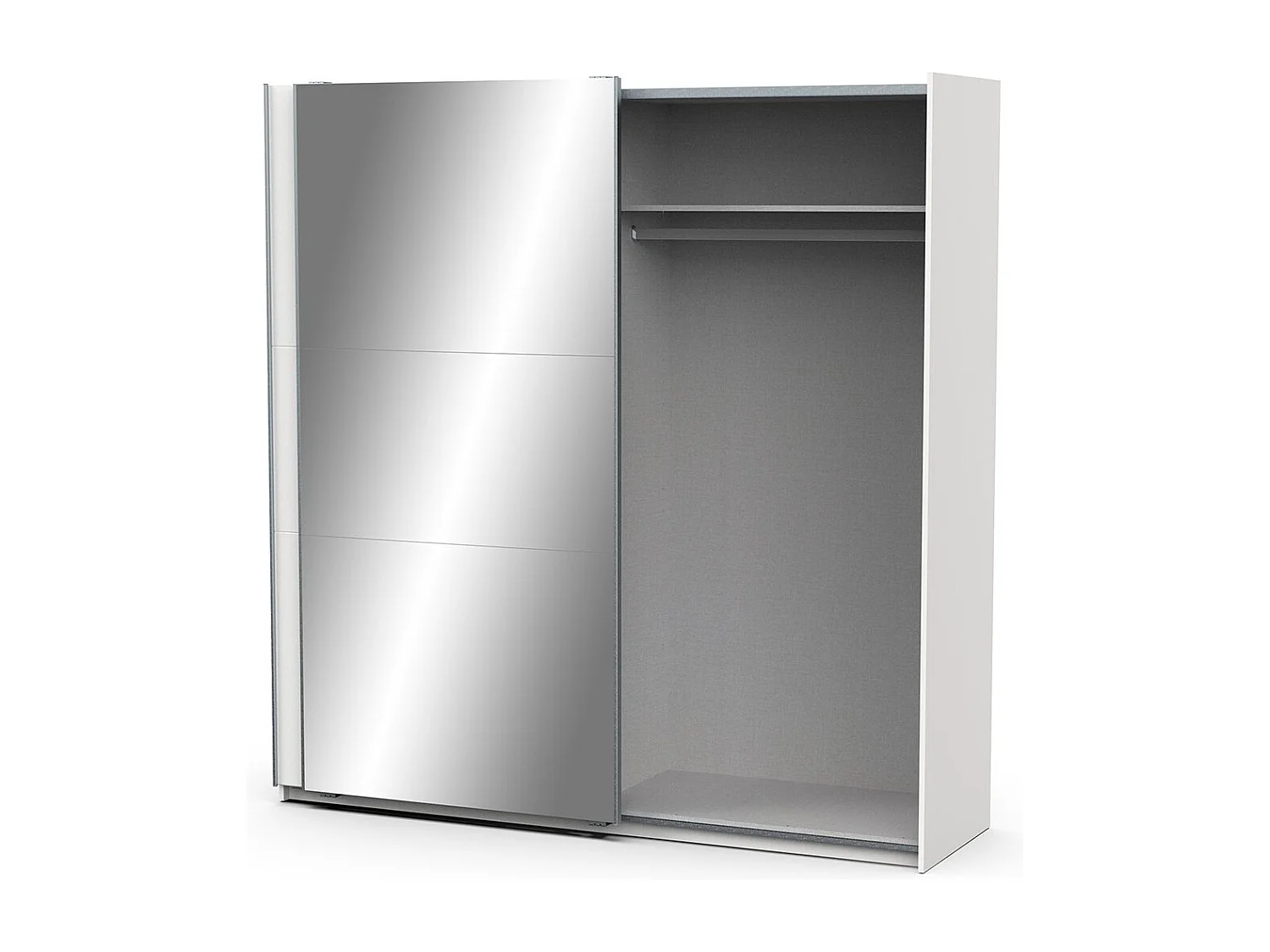 Ghost 2-drzwiowa szafa przesuwna z lustrem - L194,5 cm