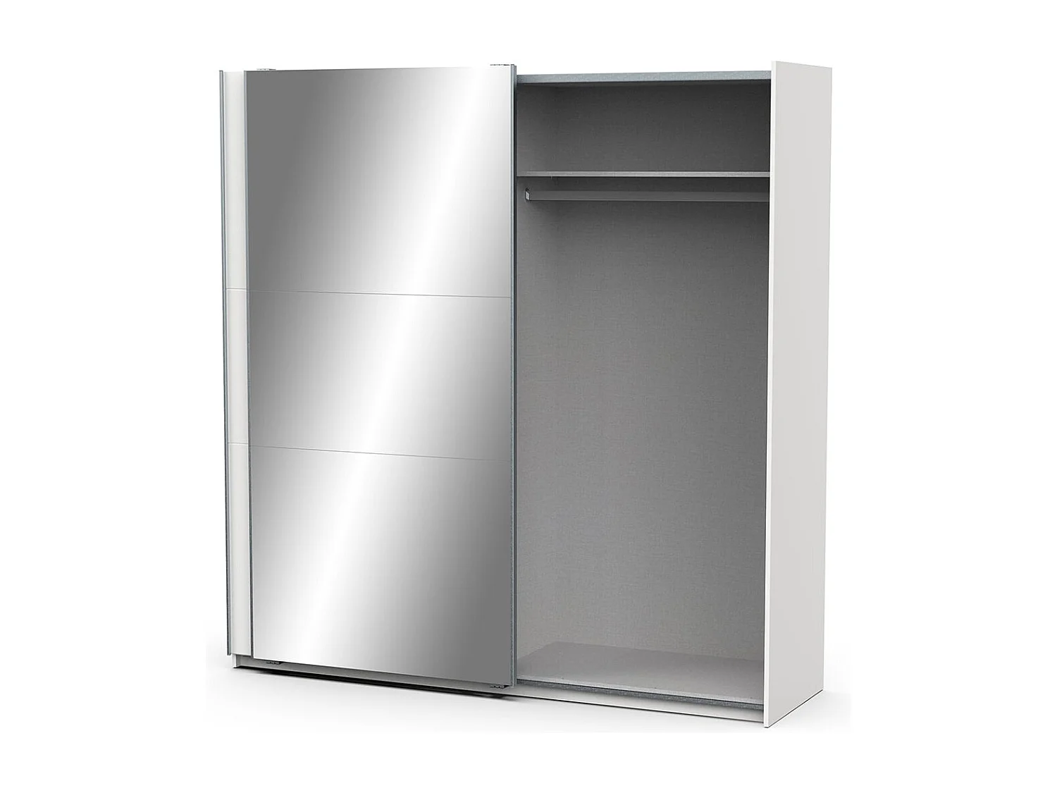 Ghost 2-drzwiowa szafa przesuwna z lustrem - L194,5 cm