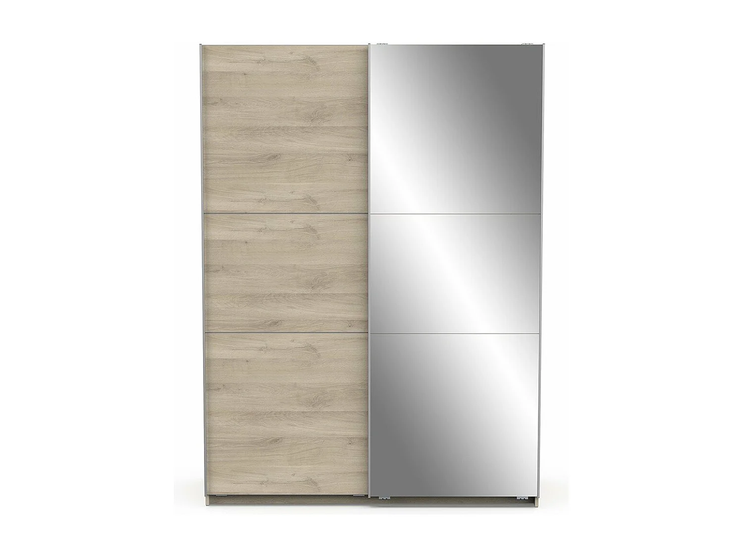 Armoire 2 portes coulissantes et miroir Ghost - L148 cm