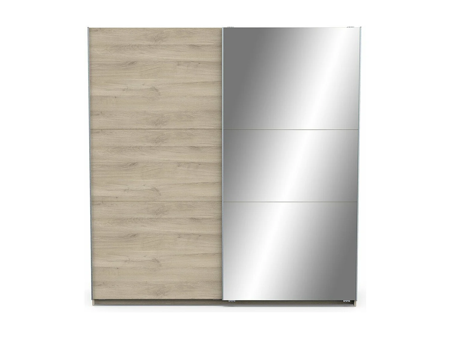 Kast met 2 schuifdeuren en spiegel Ghost - L194,5 cm