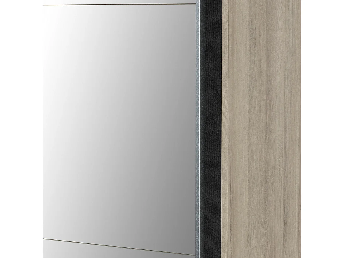 Kast met 2 schuifdeuren en spiegel Ghost - L194,5 cm