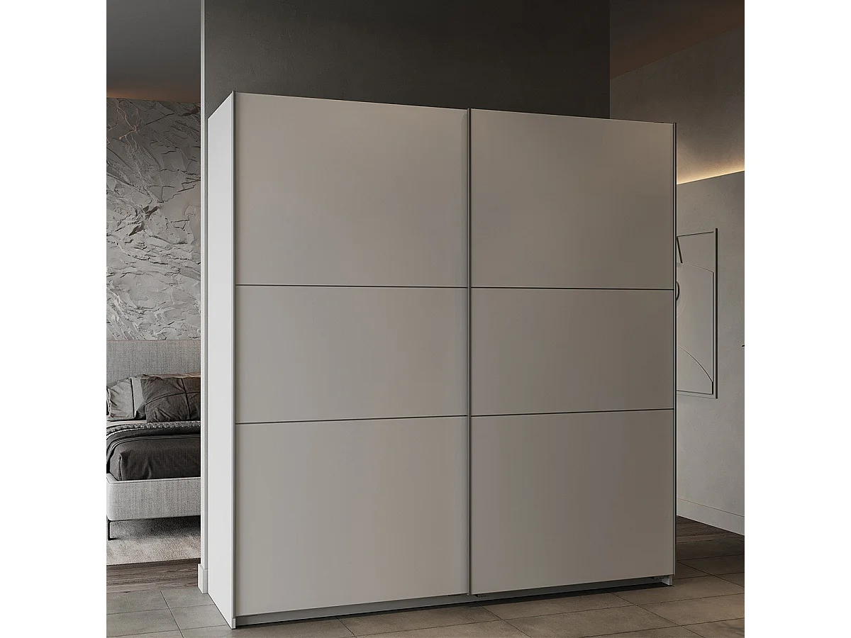 Kleiderschrank mit 2 Schiebetüren Ghost - L194,5 cm