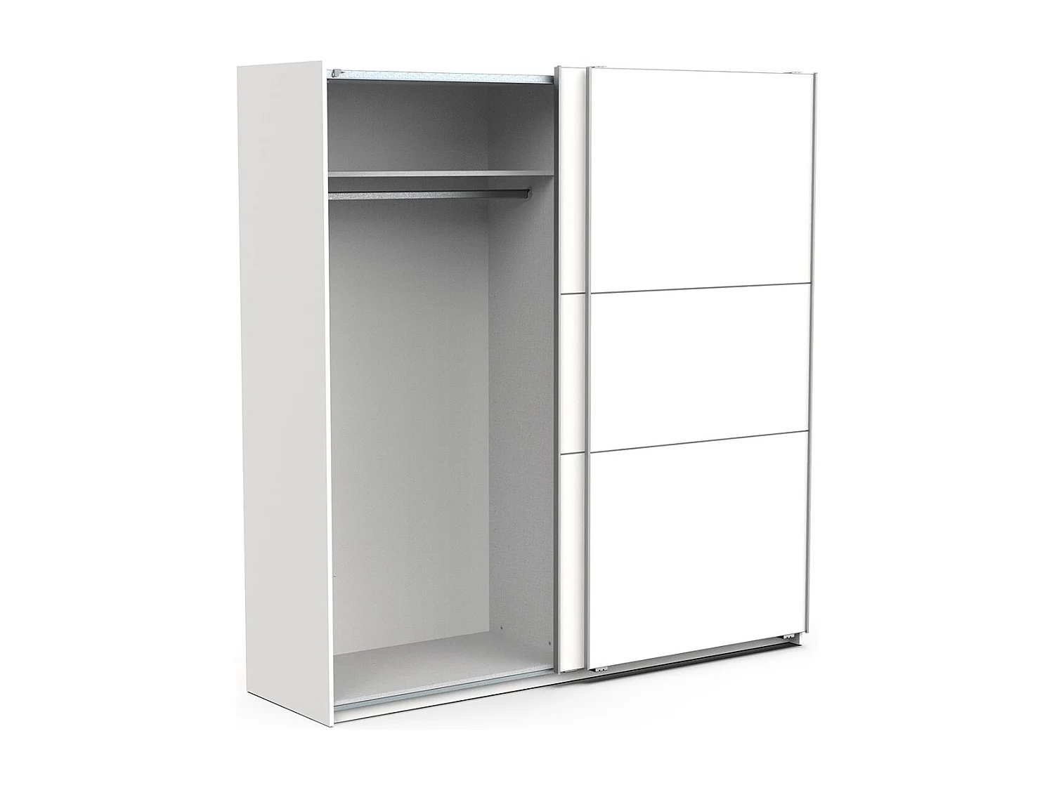 Kleiderschrank mit 2 Schiebetüren Ghost - L194,5 cm