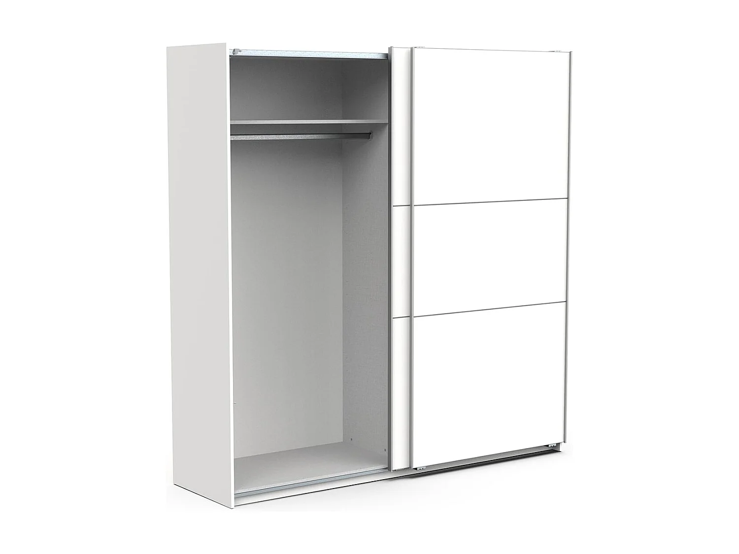 Kleiderschrank mit 2 Schiebetüren Ghost - L194,5 cm