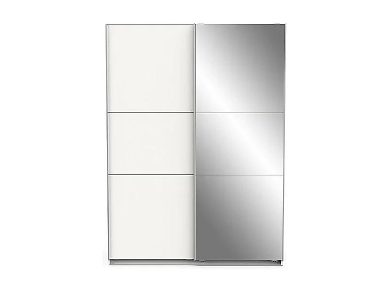 Armoire 2 portes coulissantes et miroir Ghost - L148 cm