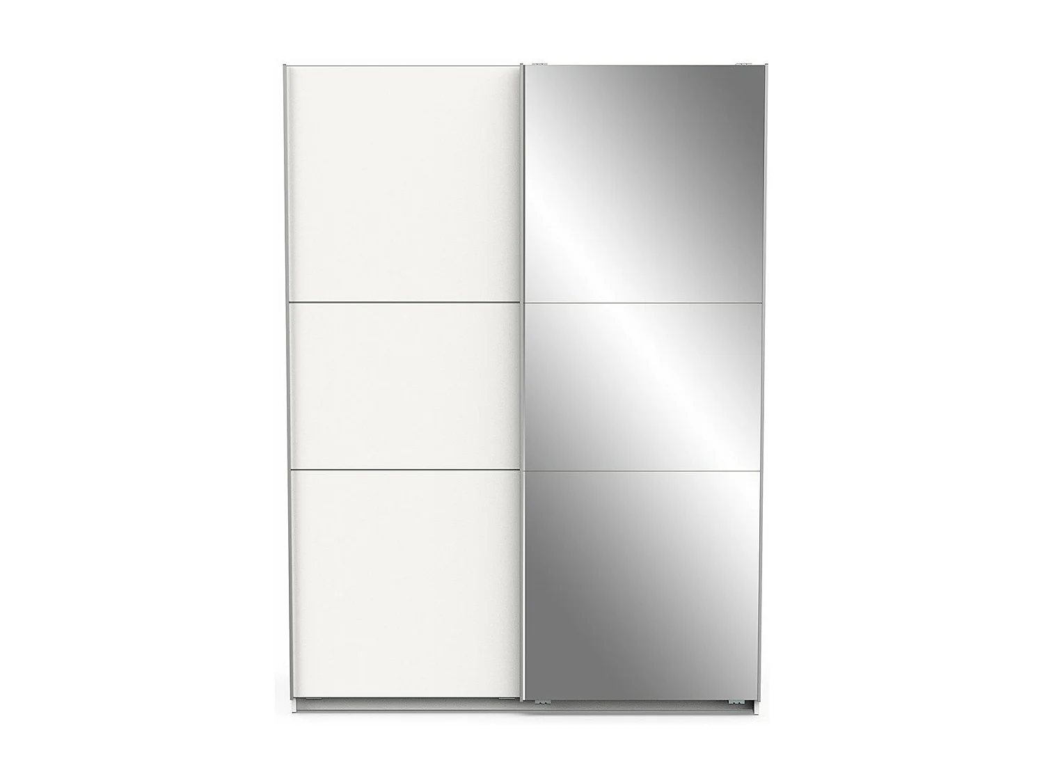 Armoire 2 portes coulissantes et miroir Ghost - L148 cm