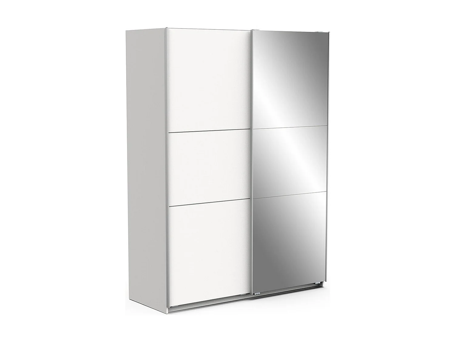 Armoire 2 portes coulissantes et miroir Ghost - L148 cm