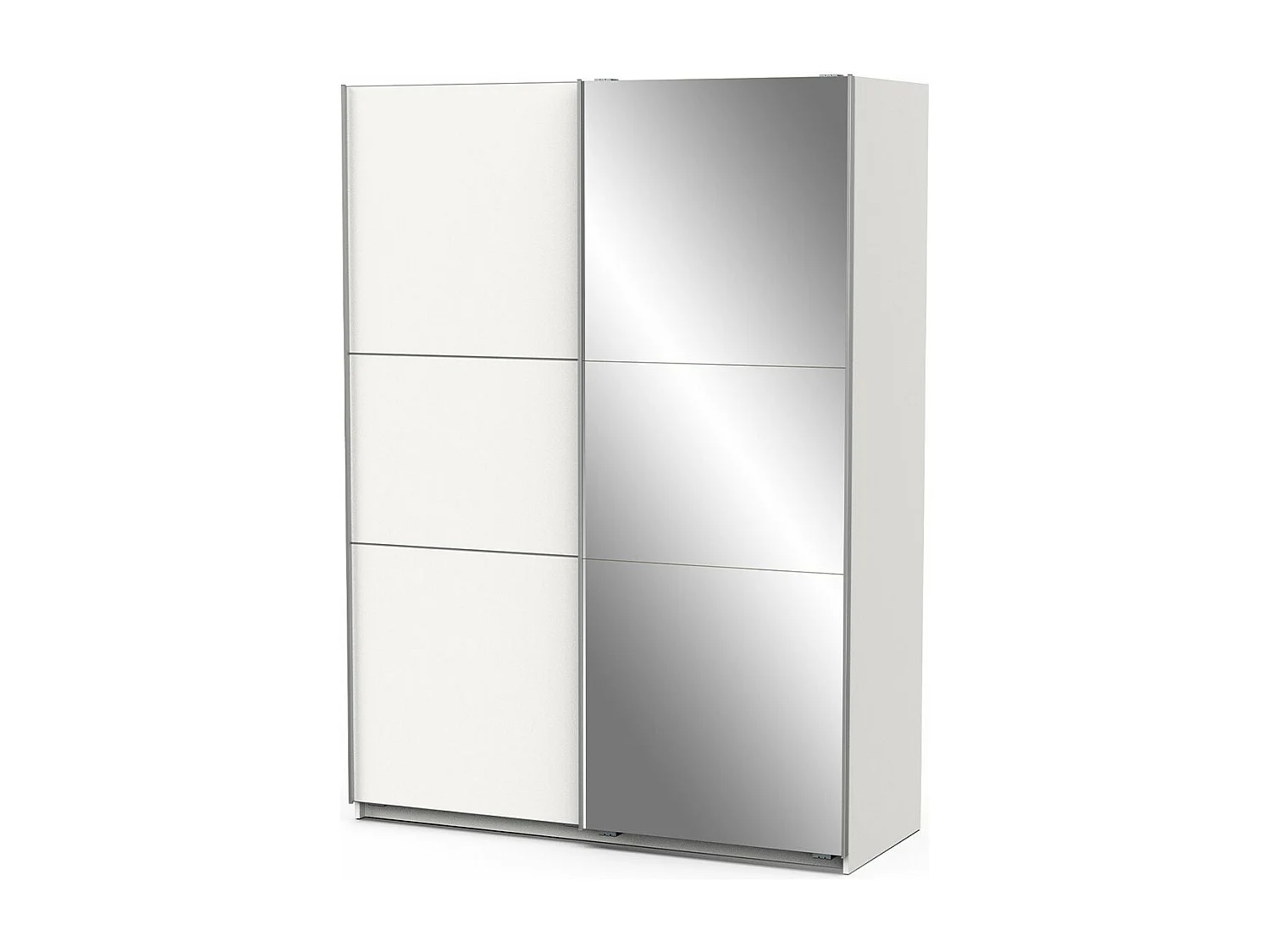 Armoire 2 portes coulissantes et miroir Ghost - L148 cm