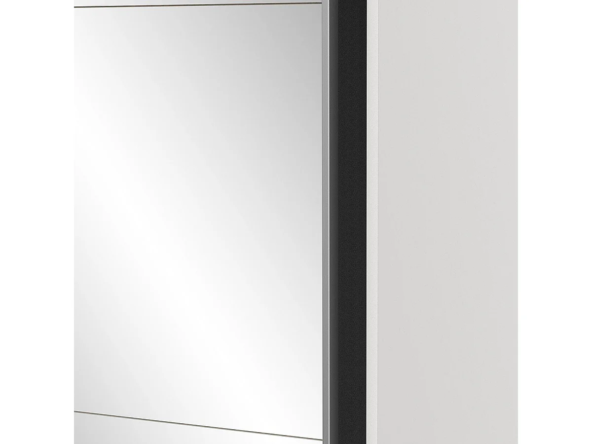 Armoire 2 portes coulissantes et miroir Ghost - L148 cm