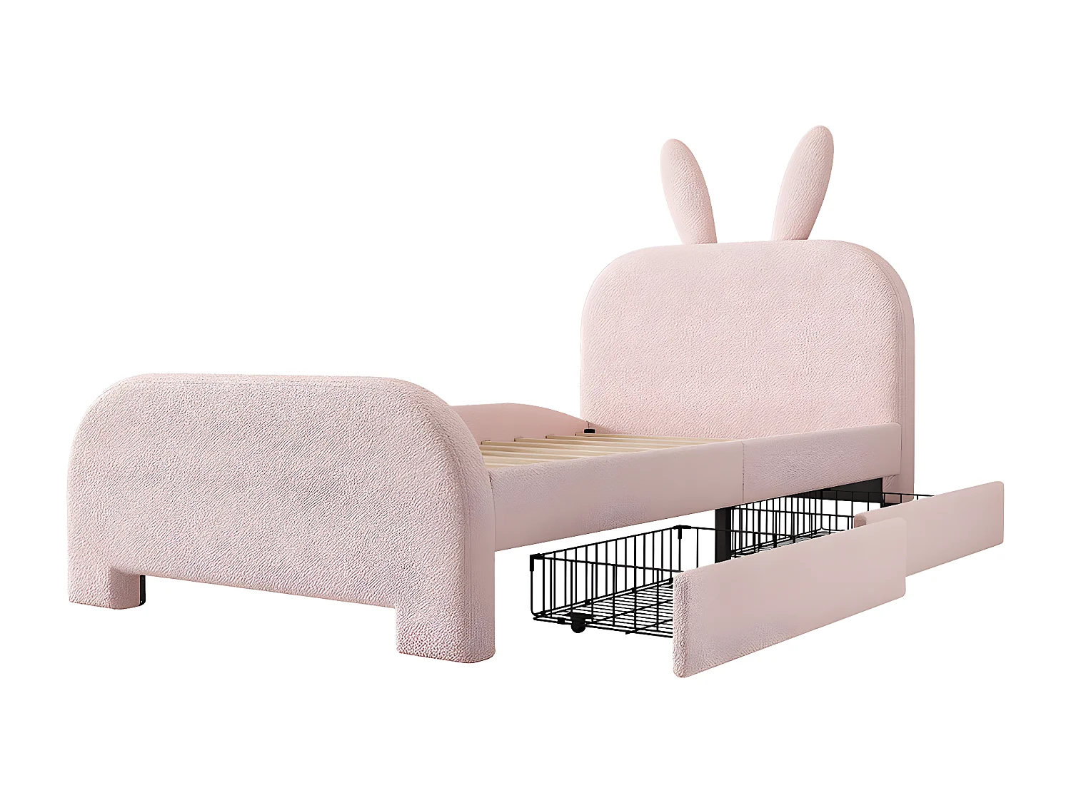 Cama acolchoada para adulto 180 x 905 cm, sem cabeceira, com faixa LED (monocromática), base com suspensão hidráulica, bege.