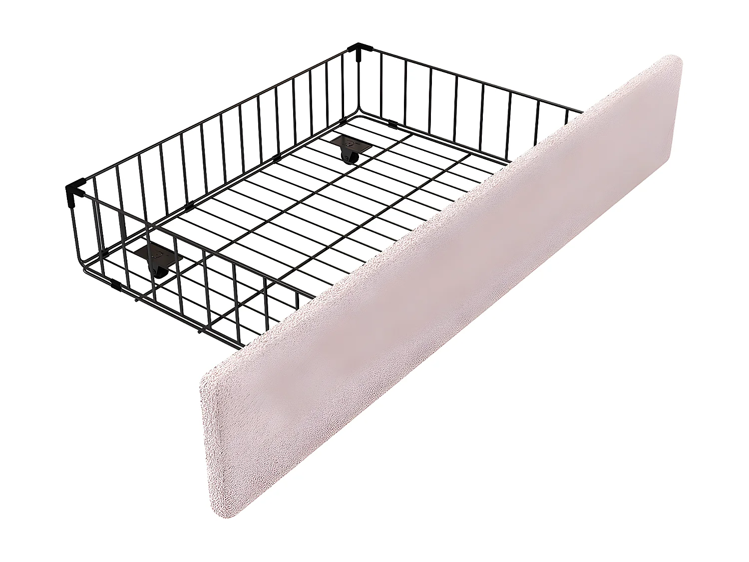 Cama acolchoada para adulto 180 x 905 cm, sem cabeceira, com faixa LED (monocromática), base com suspensão hidráulica, bege.