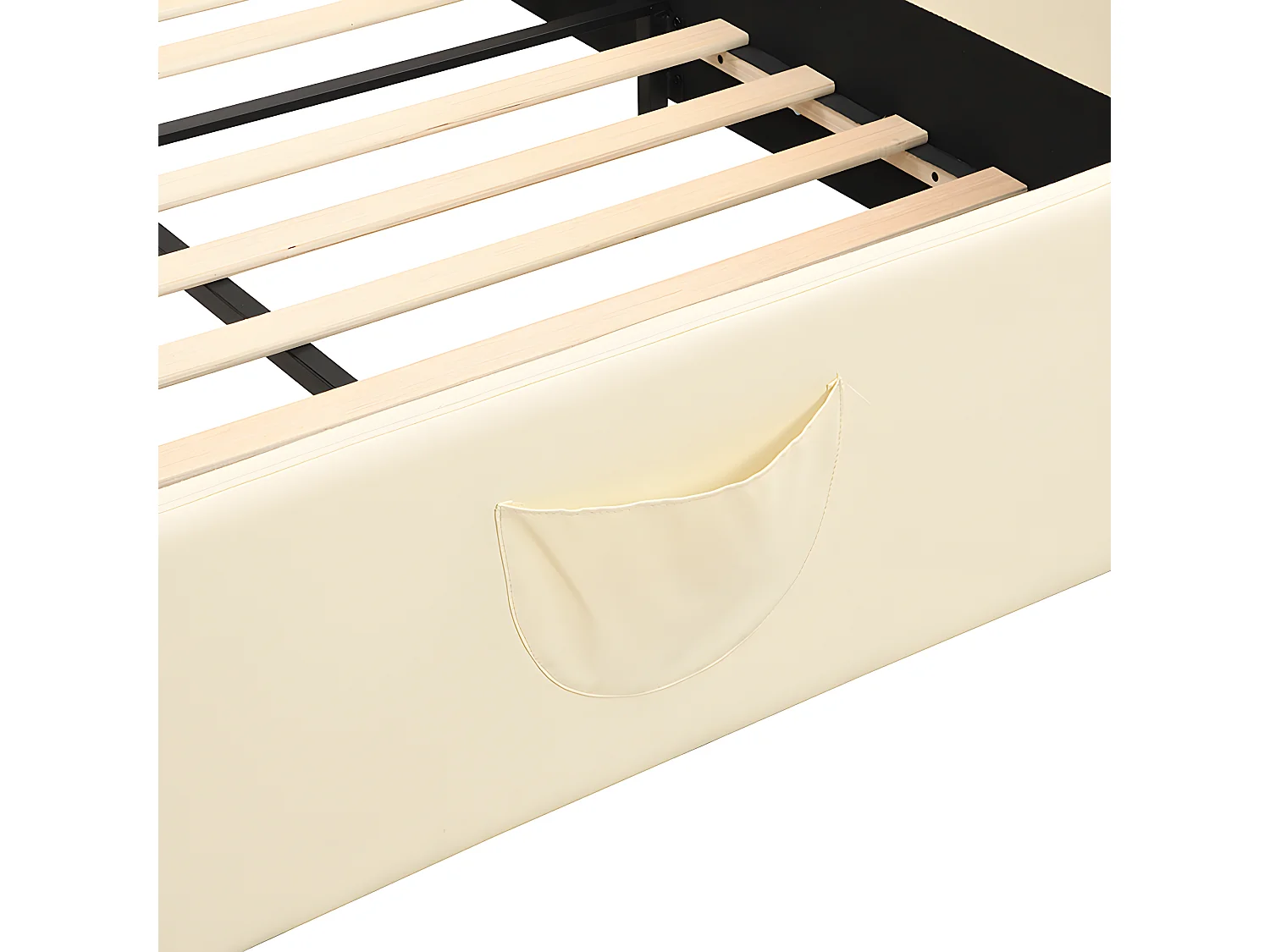 140 * 200cm lit de bande dessinée, lit bébé, lit d'ours avec toboggan et échelle, matériel pu, facile à nettoyer, belle forme, beige