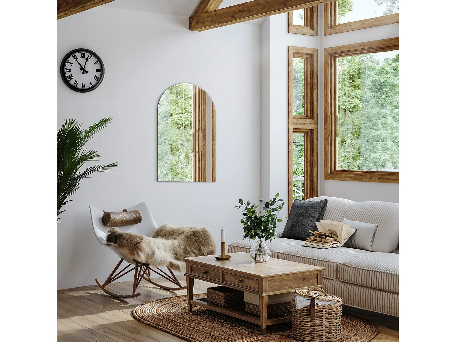 Großer Premium-Wandspiegel mit unregelmäßiger Form für Wohnzimmer, Schlafzimmer, Kleiderschrank, 70 cm