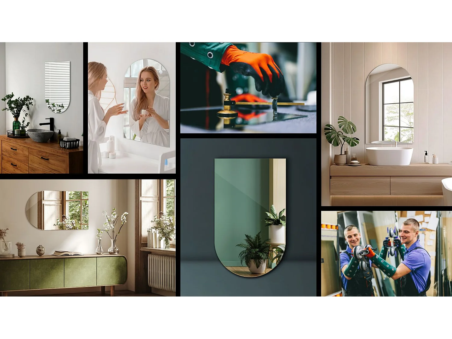 Großer Premium-Wandspiegel mit unregelmäßiger Form für Wohnzimmer, Schlafzimmer, Kleiderschrank, 70 cm