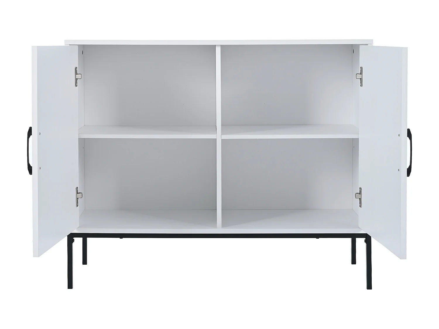 Armoire de rangement en rotin, armoire à deux portes, dimensions : L100/H80/D39 cm