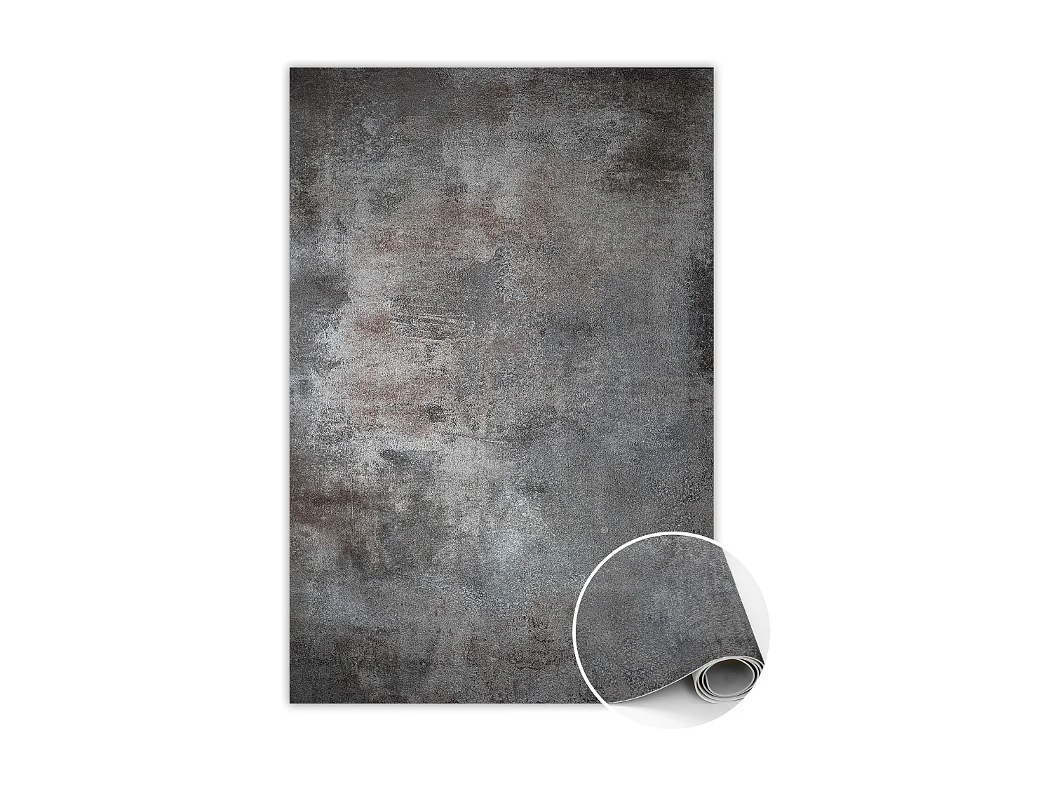 Trendiger Vinyl-Teppich aus rostigem Blech – 100 cm x 150 cm