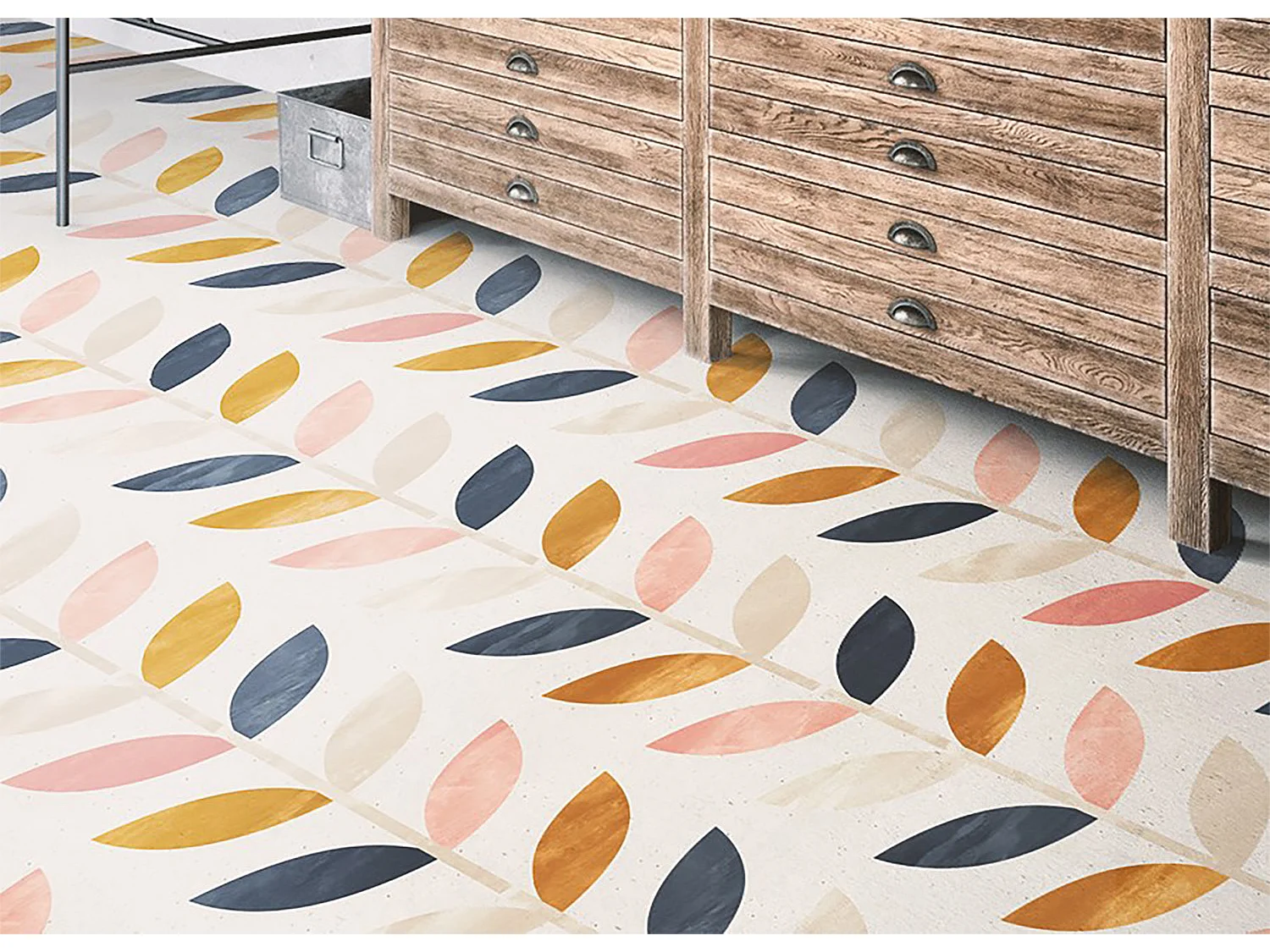 Tapis d'intérieur en vinyle Feuilles fines - 140 cm x 210 cm