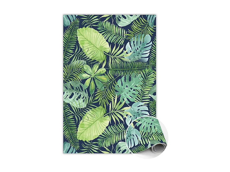 Tapis vinyle pour la maison Feuilles tropicales - 140 cm x 210 cm