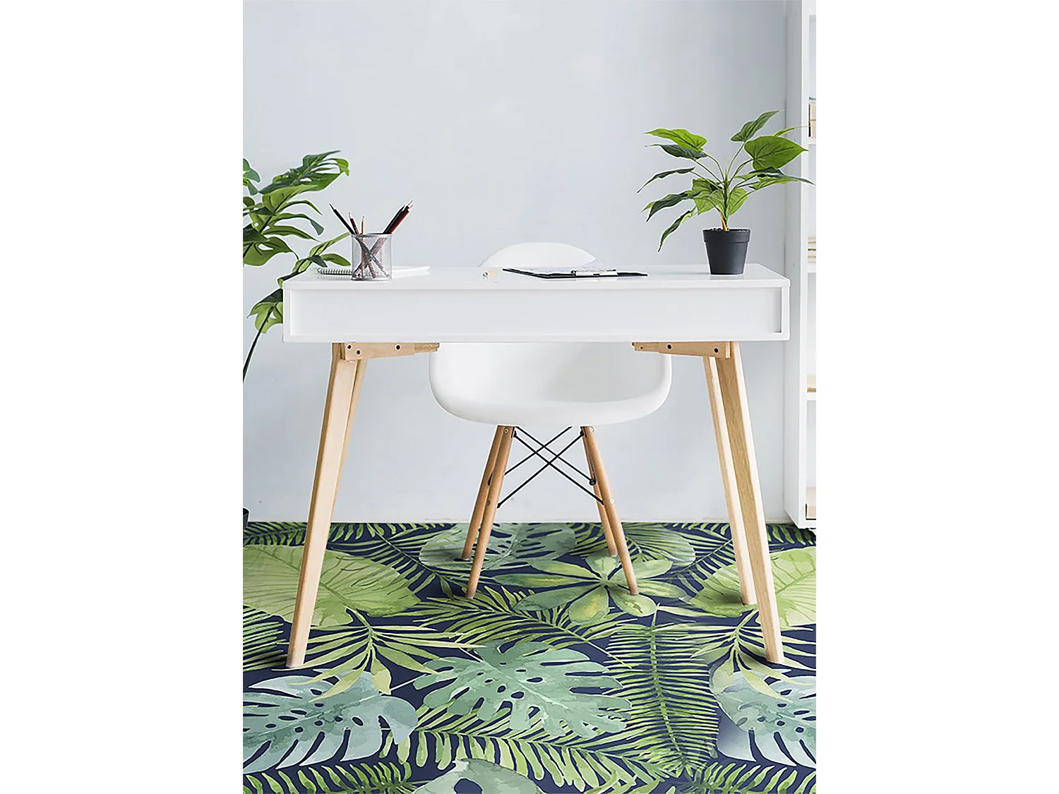 Tapis vinyle pour la maison Feuilles tropicales - 150 cm x 225 cm