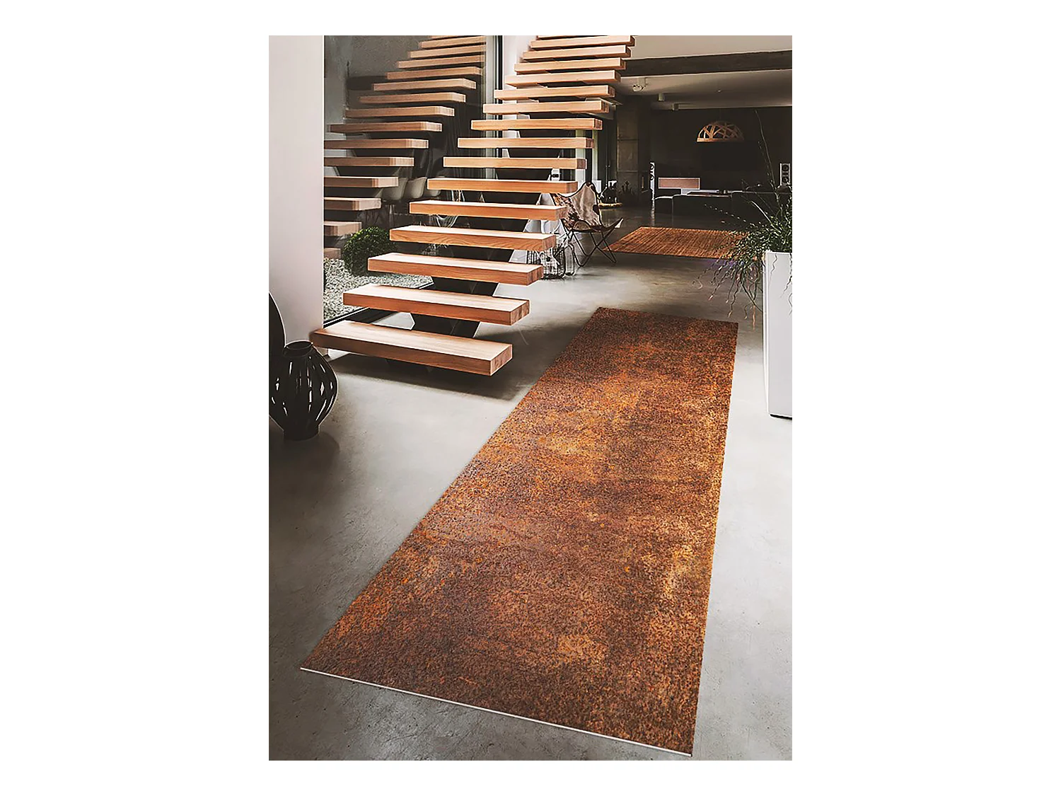 Tapis vinyle tendance Tôle rouillée - 150 cm x 225 cm