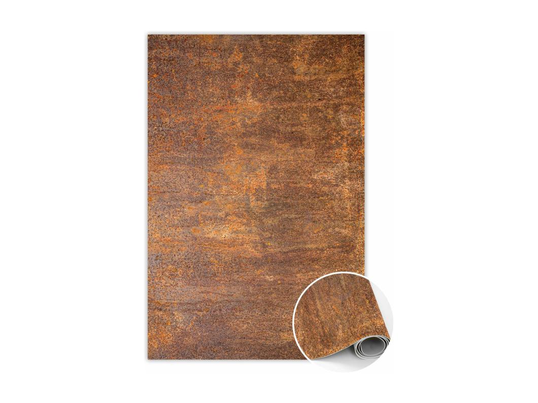 Trendy vinyl vloerkleed Roestig plaatstaal - 150 cm x 225 cm
