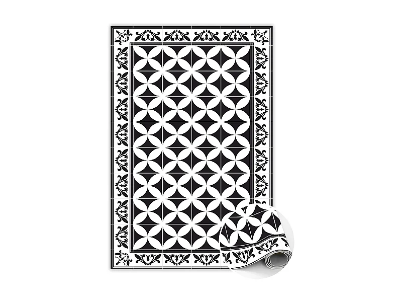 Universeller Vinylteppich mit spanischen Fliesen – 60 cm x 90 cm