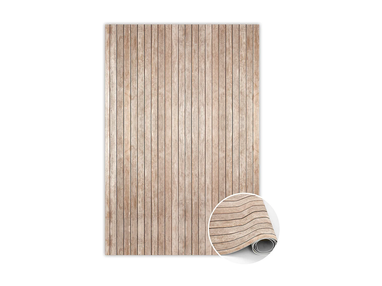 Vinyl vloerkleed voor binnen Gestreepte plank - 150 cm x 225 cm