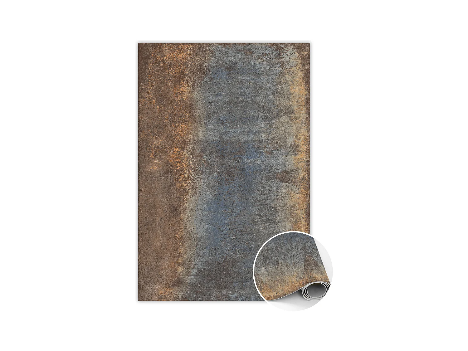 Tapis vinyle tendance Tôle rouillée - 100 cm x 150 cm