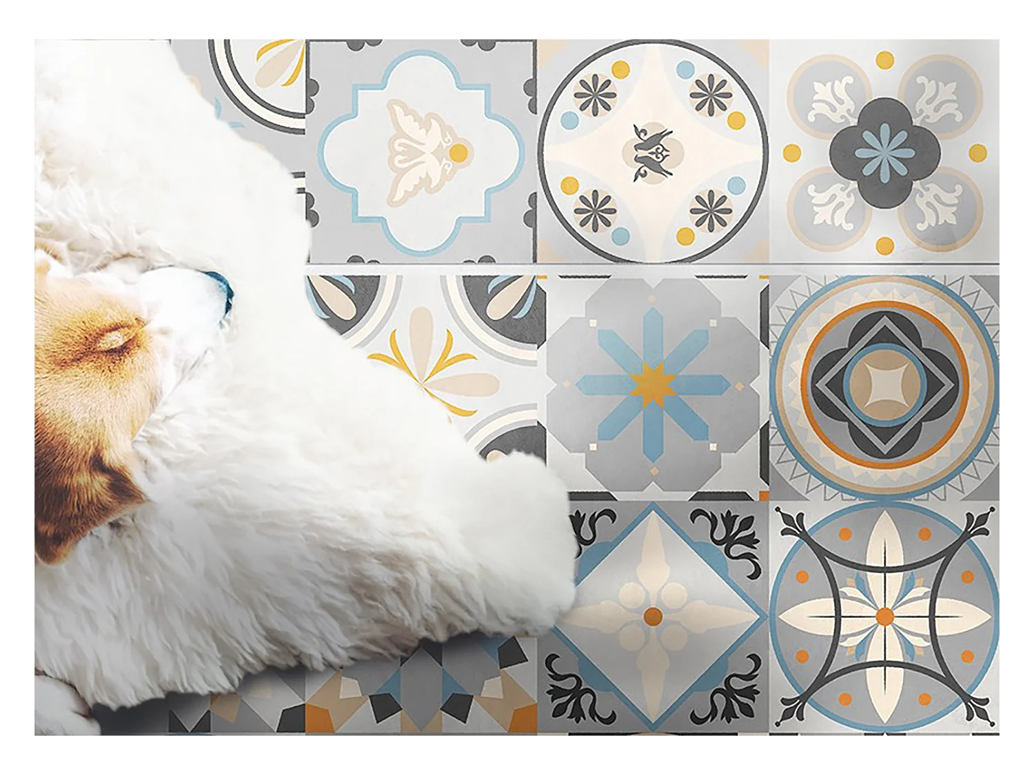 Tappeto universale in vinile piastrelle spagnole - 120 cm x 180 cm