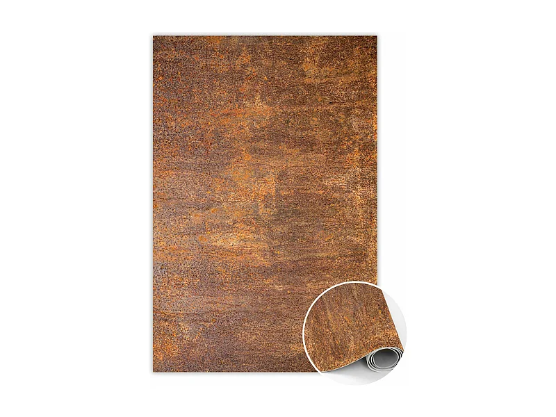 Trendy vinyl vloerkleed Roestig plaatstaal - 60cm x 90 cm