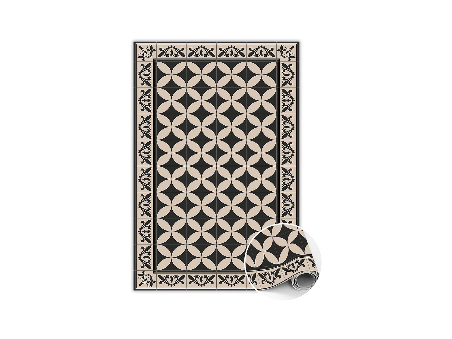 Tapis en vinyle pour la maison carreaux espagnols - 120 cm x 180 cm