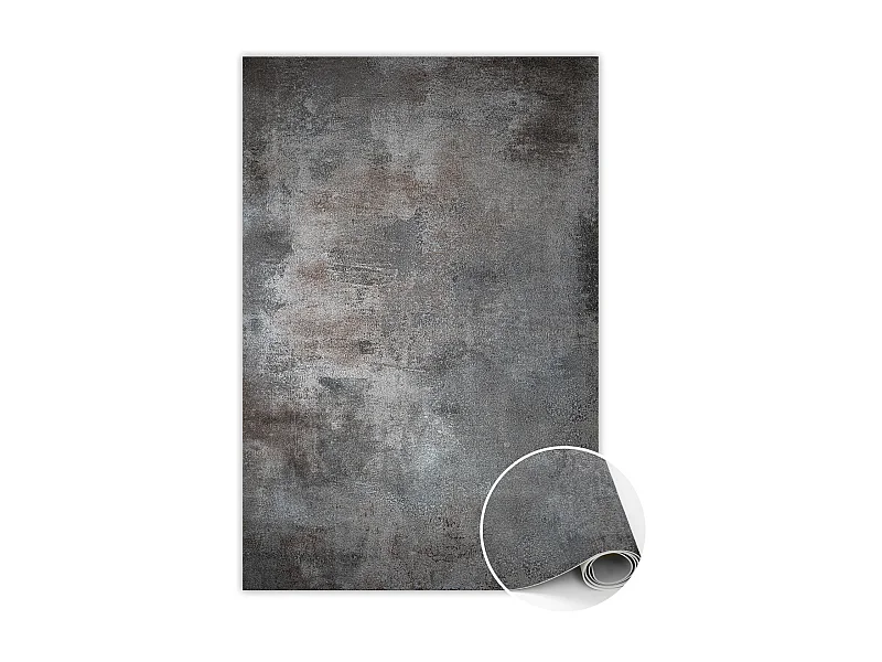 Trendiger Vinyl-Teppich aus rostigem Blech – 140 cm x 210 cm