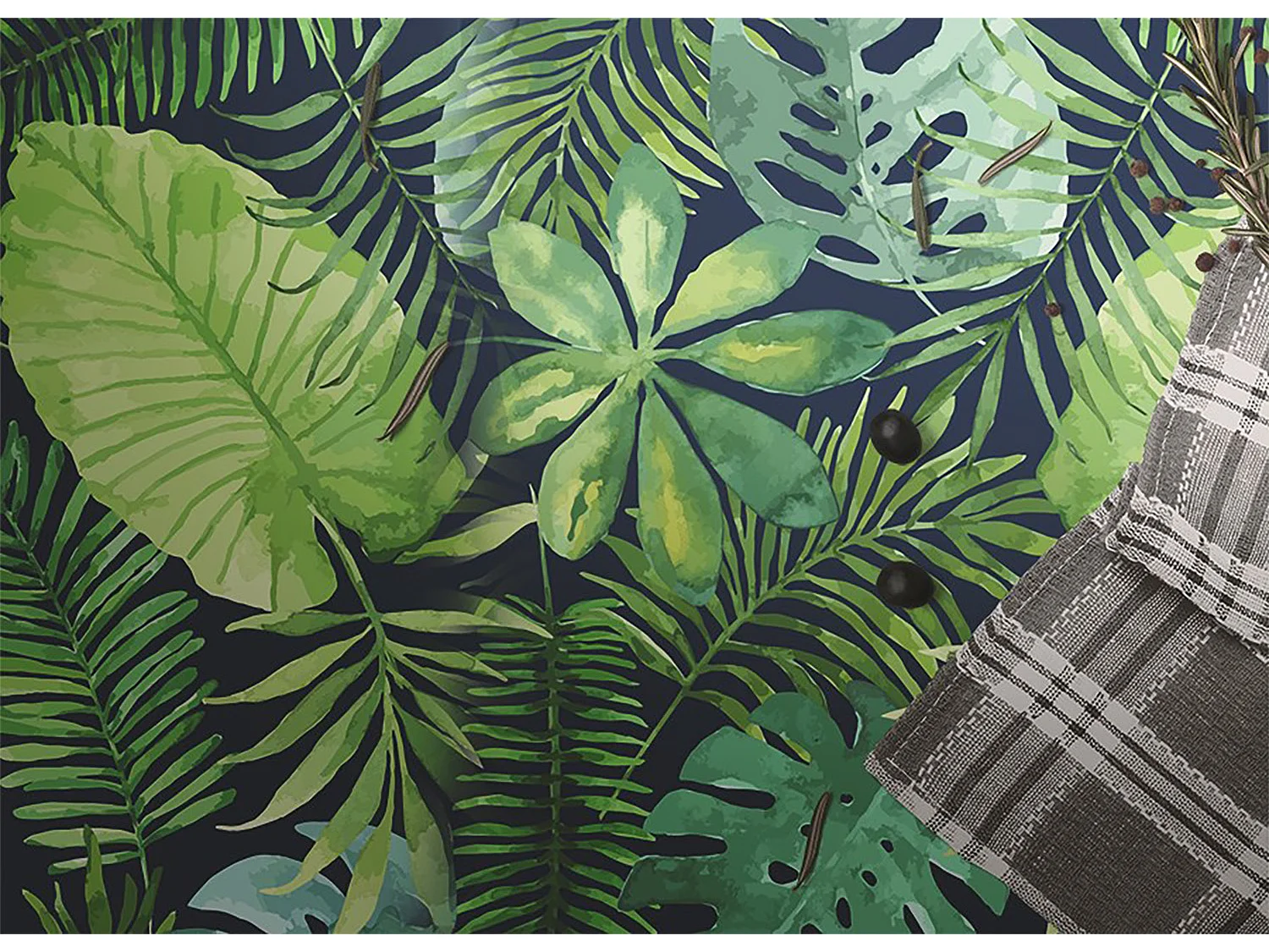 Tapis vinyle pour la maison Feuilles tropicales - 100 cm x 150 cm