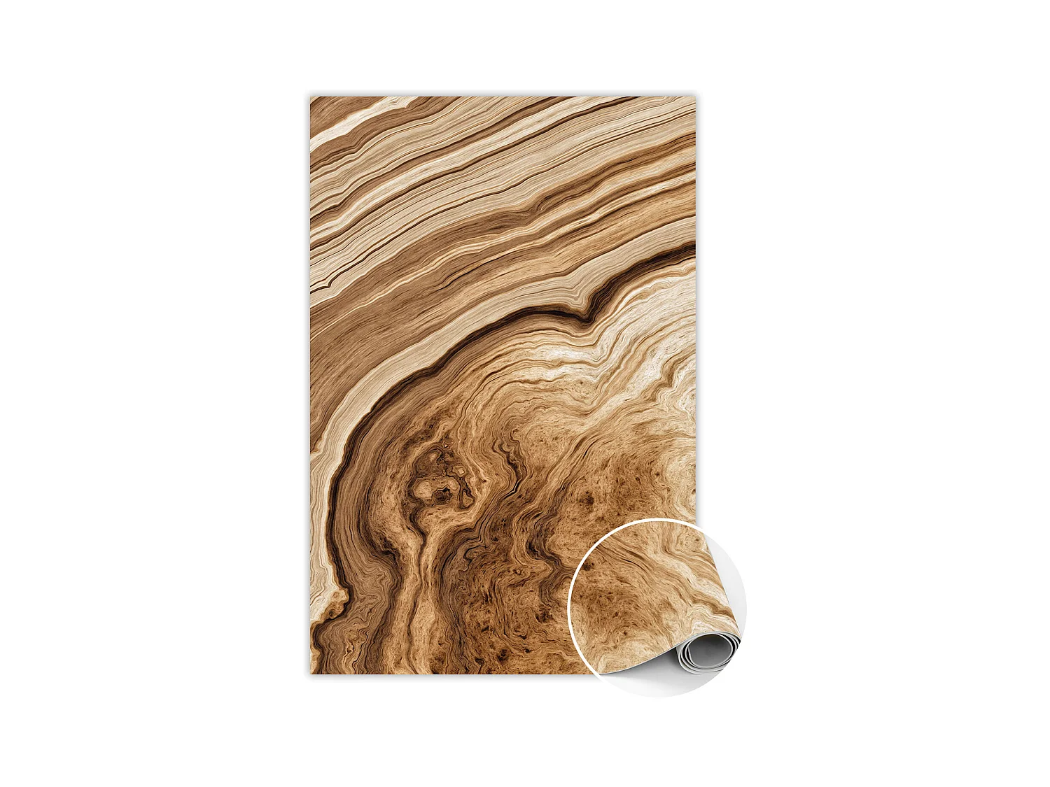 Vinylteppich für Zuhause, Holzmaserung – 80 cm x 120 cm