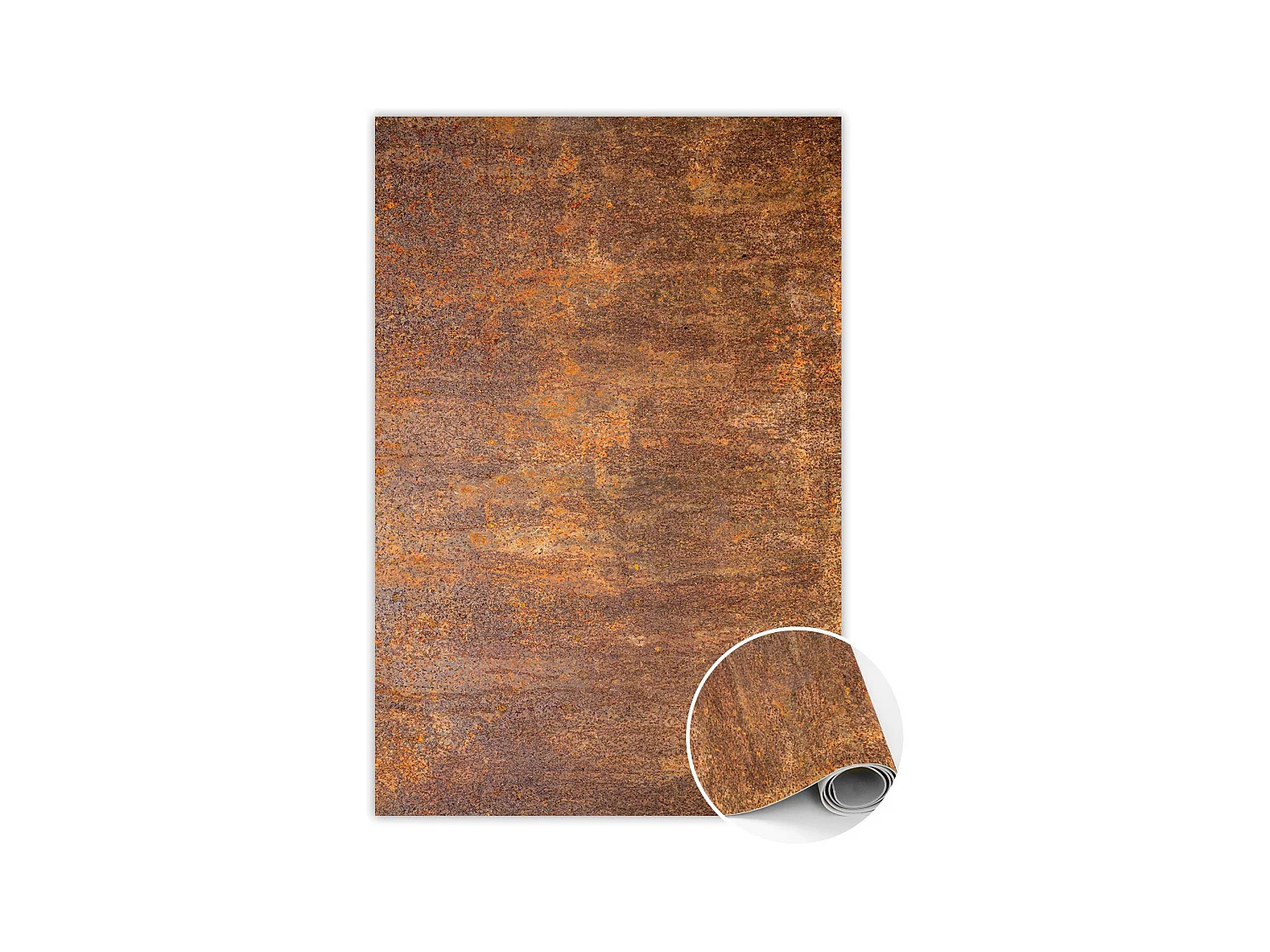 Tapis vinyle tendance Tôle rouillée - 140 cm x 210 cm