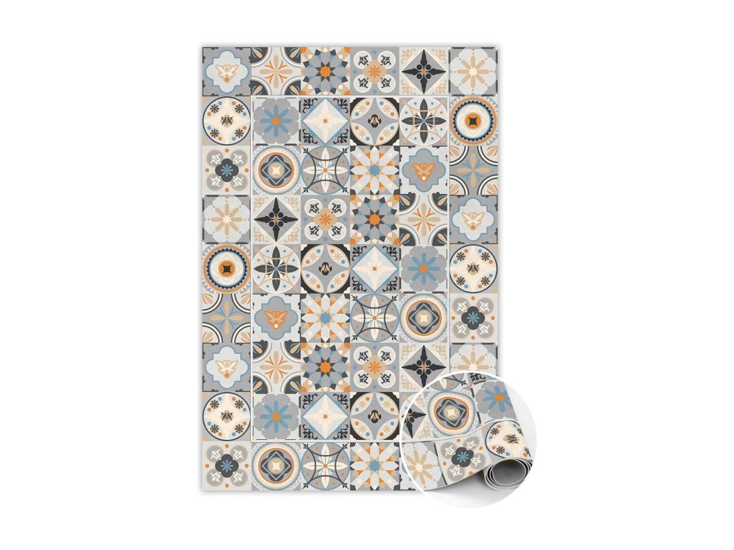 Tapis vinyle universel carreaux espagnols - 150 cm x 225 cm