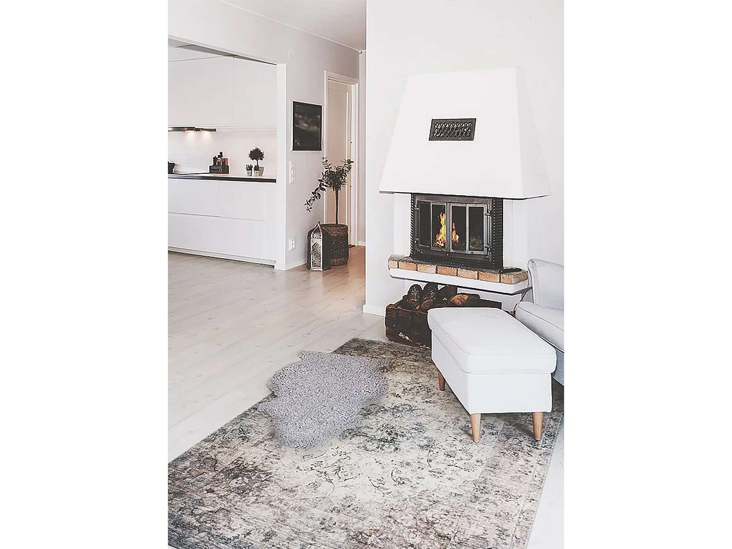 Trendiger universeller Vinyl-Teppich mit persischer Geometrie – 80 cm x 120 cm