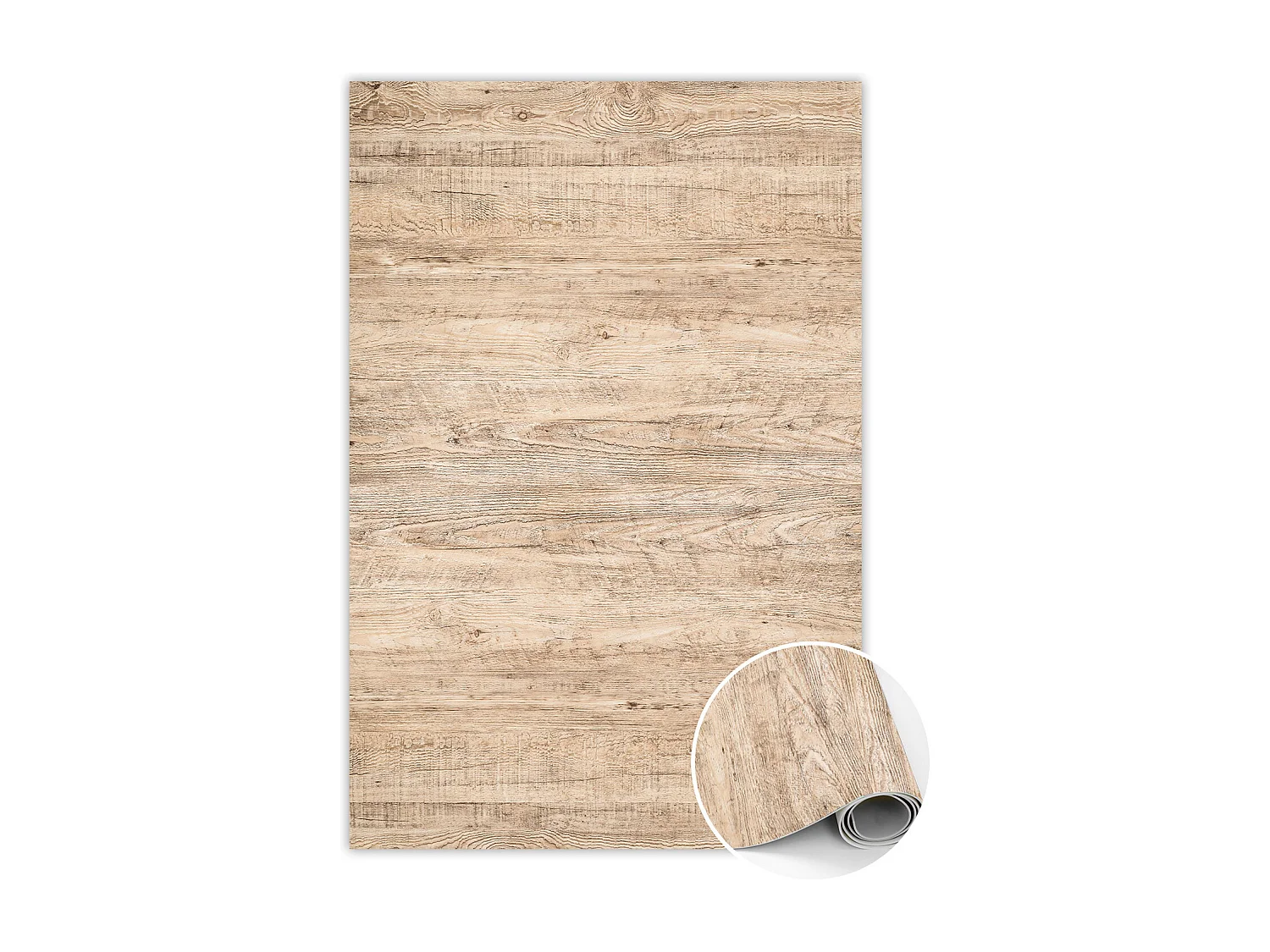 Vinyl binnentapijt van ruw hout - 100 cm x 150 cm