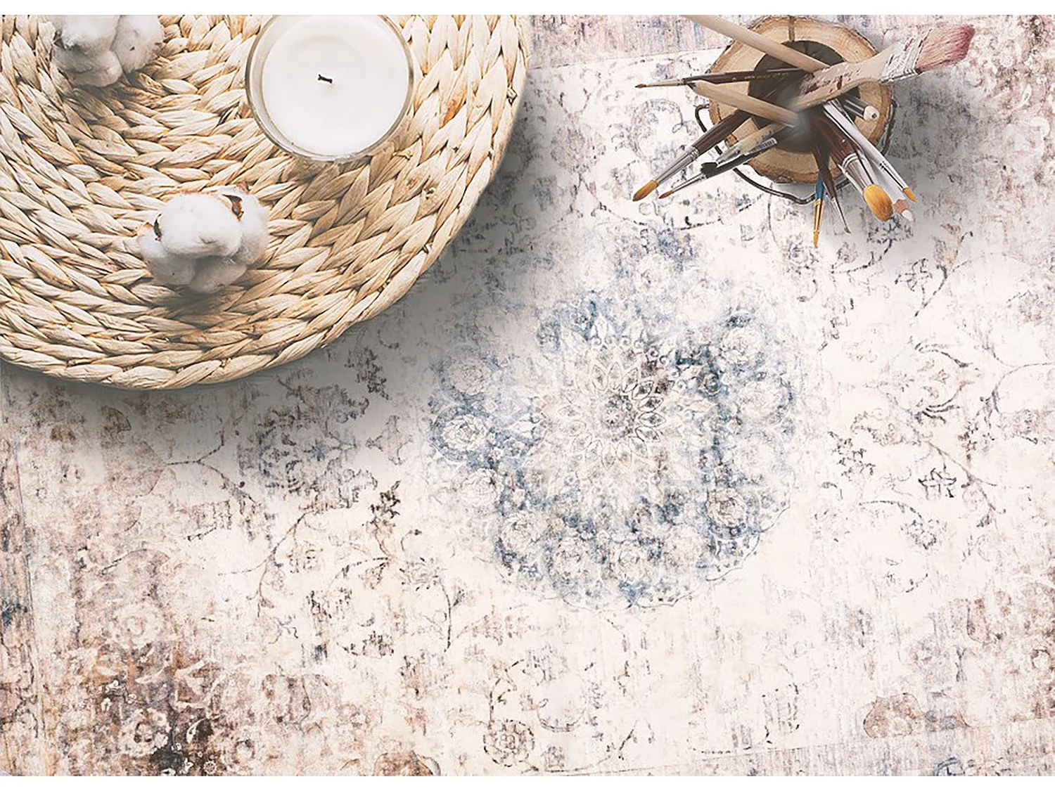 Tapis vinyle universel tendance Géométrie persane - 100 cm x 150 cm