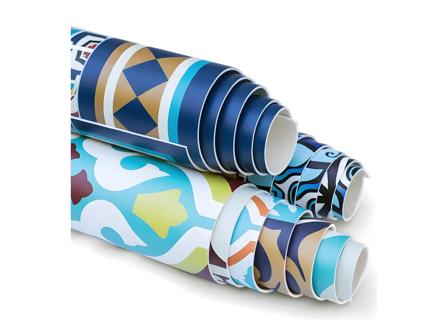 Vinylteppich mit achtzackigen Sternen – 100 cm x 150 cm