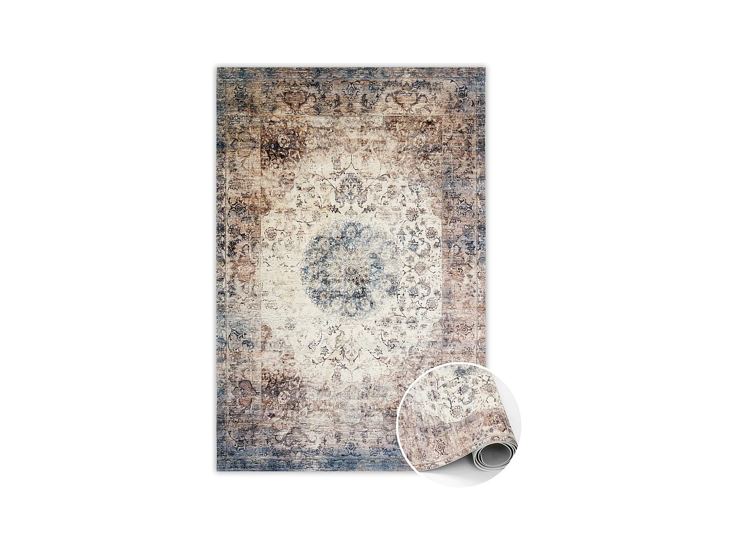 Trendy universeel vinyl vloerkleed Perzische geometrie - 60cm x 90 cm