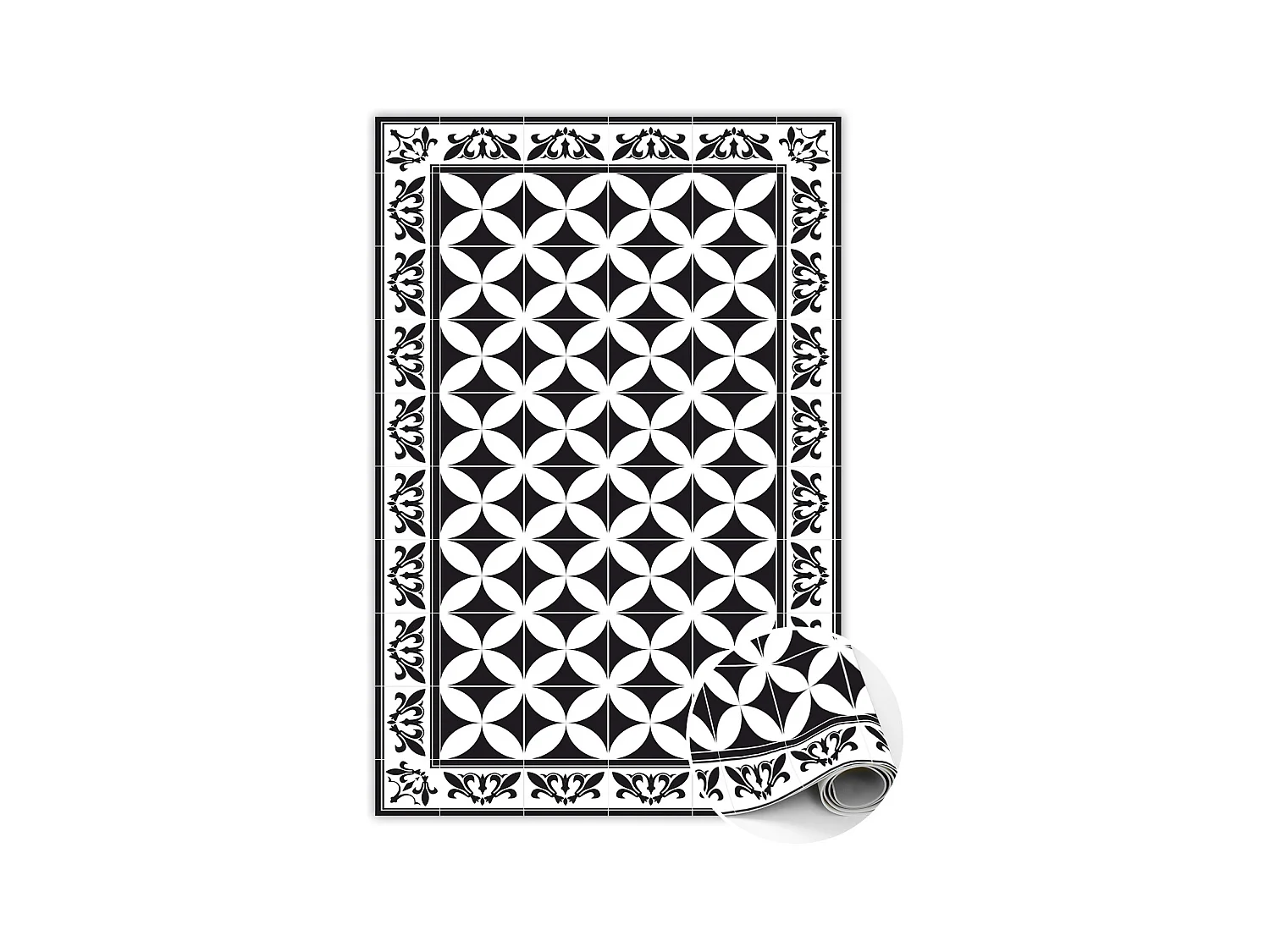 Tapis vinyle universel carreaux espagnols - 80cm x 120 cm